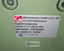 Maschine: GRäSSNER KS35FH 17,5:1  13R Sa.S29, Kegelstirnradgetriebe,