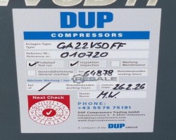 Maschine: ATLAS COPCO GA22VSDFF Schraubenkompressor Atlas Copco GA22VSDFF