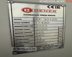 Maschine: DENER XF 30125 CNC Abkantpressen