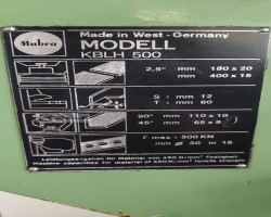 Maschine: MUBEA KBLH 500 Profilstahlscheren
