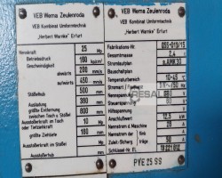 Maschine: ZEULENRODA PYE 25 SS Einständerpressen