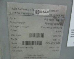 Maschine: ABB ROBOTICS IRB6650 Foundry 200/2.75 Industrieroboter