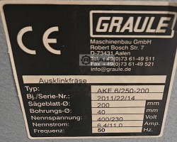 Maschine: GRAULE AKF 6/250-200 Ausklinkfräsen