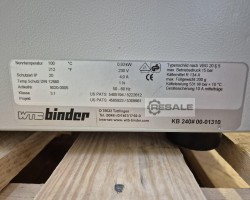 Maschine: BINDER KB-240 Inkubator / Kühlofen