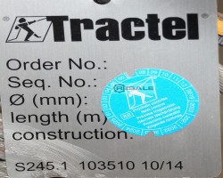 Maschine: TRACTEL GREIFZUG Tirak Ø 9 mm - 85 m Drahtseil auf Haspel