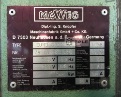 Maschine: MAWEG EURO SPEZIAL Blockpressen