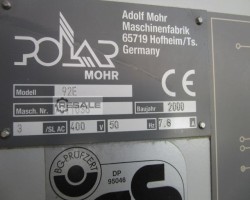 Maschine: POLAR 92E SCHNEIDEMASCHINE