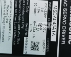 Maschine: PANASONIC AC Servo Motor Driver MSDA043A AC Servo Motor Driver