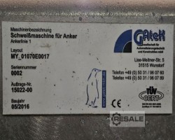 Maschine: BOSCH  Schweissanlagen