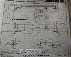 Maschine: ABUS ELKE - ELV 5t / 11m Einträger-Laufkran / Brückenkran /Hallenkran