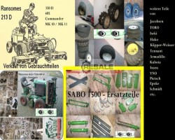 Maschine: SABO 1203;1500; 1502D; RS84 Senior Spindelmäher