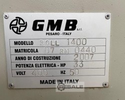 Maschine: GMB ROLL 1400 Poliermaschine - Bürste mit 2 Walzen gebraucht mod.