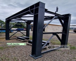 Maschine: VANCK Polyestersilo P393 Salzsilo 45.000 L GFK mit Unterfahrgestell