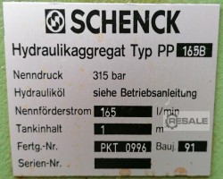 Maschine: SCHENCK type PP165 Hydraulikaggregat