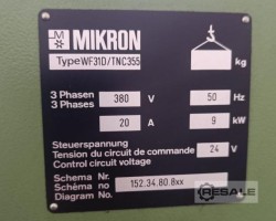 Maschine: MIKRON WF31D Bohrfräsmaschinen