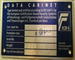 Maschine: LAMPERTZ Doku Data Safe PE12 Datensicherungsschrank Sicherheitsschrank Tresor