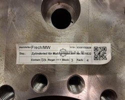 Maschine: FRECH/MüLLER WEINGARTEN 931732, Zylinderteil für Multi Druckgussmaschine GDK3500