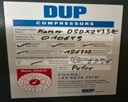 Maschine: KAESER DSDX243SFC Schraubenkompressor