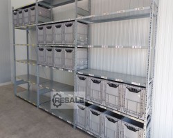 Maschine: SCHäFER R3000 KISTENREGAL Regallänge: 4,92 lfm. Fachbodenregale