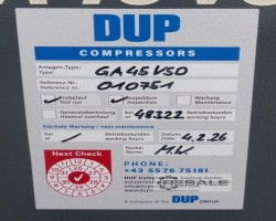 Maschine: ATLAS COPCO GA45VSD 