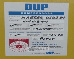Maschine: KAESER DSD281 
