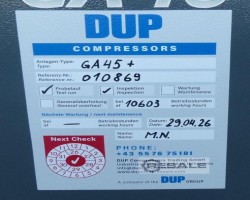 Maschine: ATLAS COPCO GA45+ Schraubenkompressor Atlas Copco GA22VSDFF