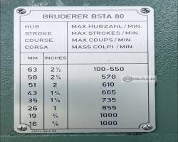 Maschine: BRUDERER BSTA 80 Schnelläuferpressen