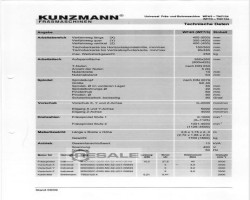 Maschine: KUNZMANN WF 7/3 CNC Bearbeitungszentren
