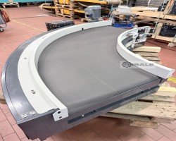 Maschine: VANDERLANDE Gurtbandförderer, Kurve 90 Gr. Kurvengurtförderer 90 Grad mit Antrieb