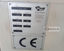 Maschine: WILLY DEGEN FSM 300 Flachschleifmaschinen
