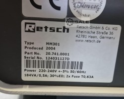 Maschine: RETSCH MM 301 Vibrator, Mischer, Kugelmühle
