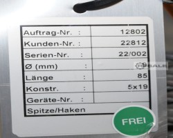Maschine: TRACTEL GREIFZUG Tirak Ø 9 mm - 85 m Drahtseil auf Haspel