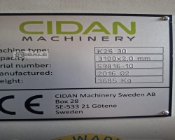 Maschine: CIDAN K 25 30 Schwenkbiegemaschinen