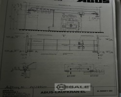 Maschine: ABUS ELKE - ELV 5t / 15m Einträger-Laufkran / Brückenkran /Hallenkran