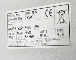 Maschine: CARBOLITE GERO AX30 + R38 Wärmeschrank Umlufttrockenschrank Trockenschrank