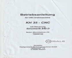 Maschine: HEYLIGENSTEDT KH35 - CNC Plandrehmaschinen