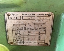 Maschine: WEBO E 18 Säulenbohrmaschinen