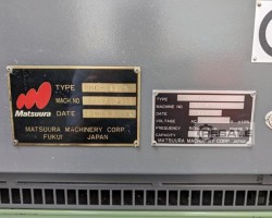Maschine: MATSUURA MC800 VG Vertikale CNC Bearbeitungszentren