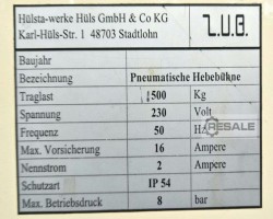 Maschine: Z.V.B.  Pneumatische Hebebühne
