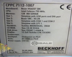 Maschine: BECKHOFF CPPC 7112-1007 PC Monitor mit Edelstahltastatur