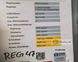 Maschine: SCHULTE LAGERTECHNIK MULTIplus geschossige Fachbodenanlage 440 m²