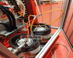 Maschine: T.O.P. ITALIA FS 850 Bohr- und Einführungs-Klebemaschine + Dübelstifte