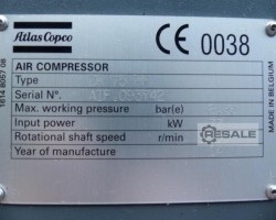 Maschine: ATLAS COPCO ZR75FF Schraubenkompressor