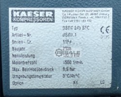 Maschine: KAESER DSDX243SFC Schraubenkompressor