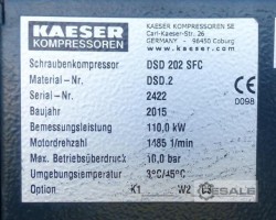 Maschine: KAESER DSD202SFC Schraubenkompressor
