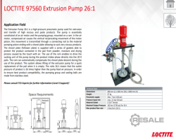 Maschine: LOCTITE - DOSIERTECHNIK 97560  Fördersystem Extrusionspumpe Hobbock-Pumpe