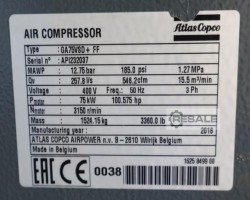 Maschine: ATLAS COPCO GA75VSD+FF 