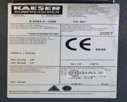 Maschine: KAESER TG 301 