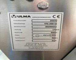 Maschine: ULMA TFS 200 Tiefziehverpackungsmaschinen