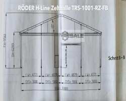 Maschine: RÖDER H-Line Leichtbauhalle 20x50x6.2/9.6m Zelthalle